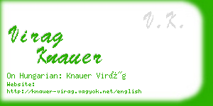 virag knauer business card